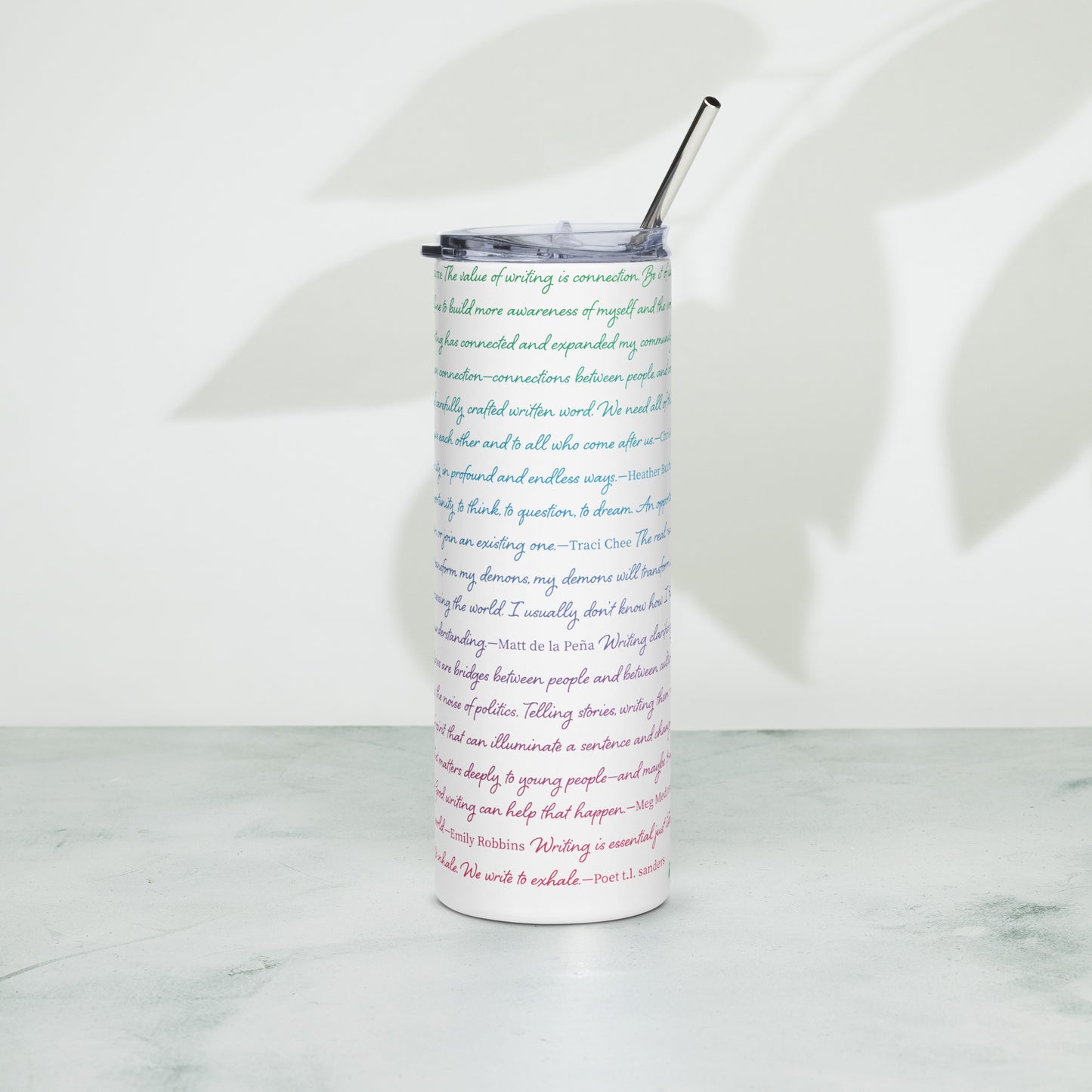 Quote Gradient | Stainless Steel Tumbler with Lid