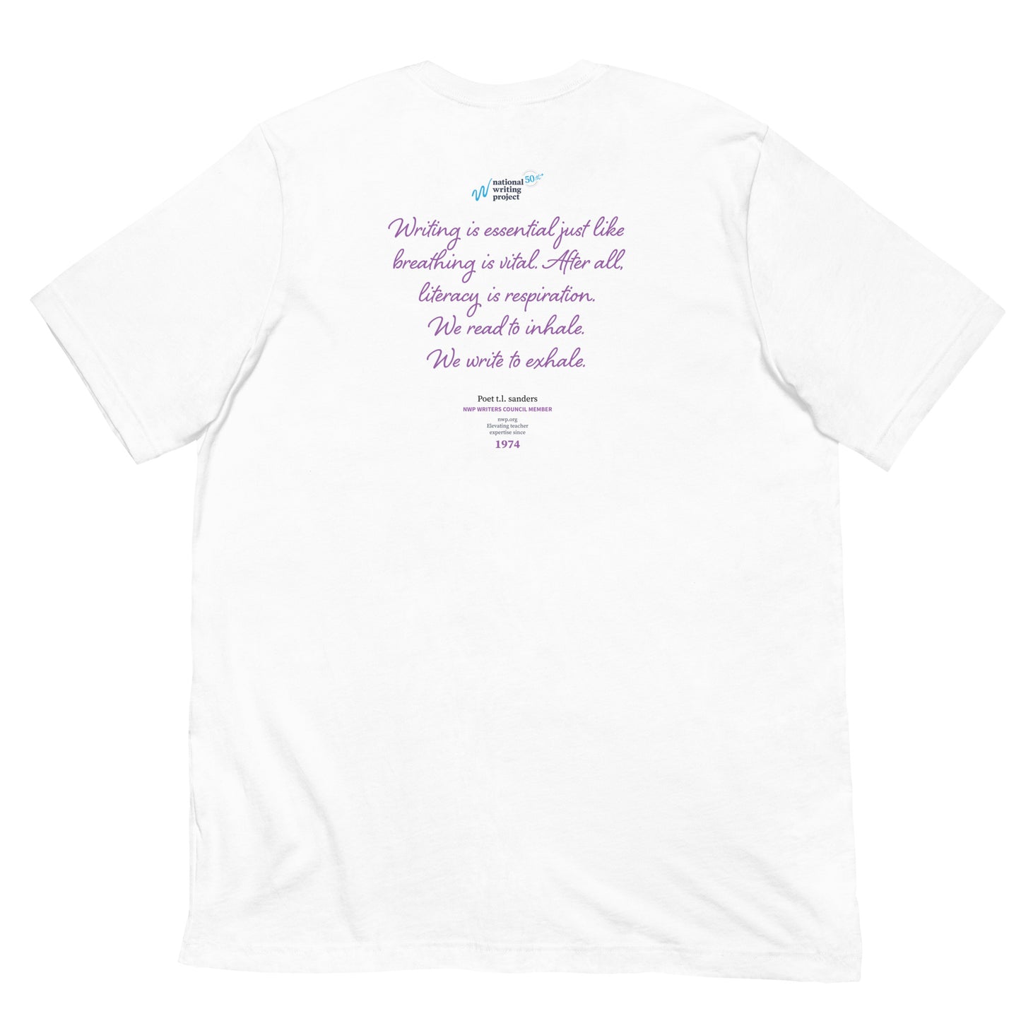 Poet t.l. sanders Quote (Purple) | Unisex T-Shirt