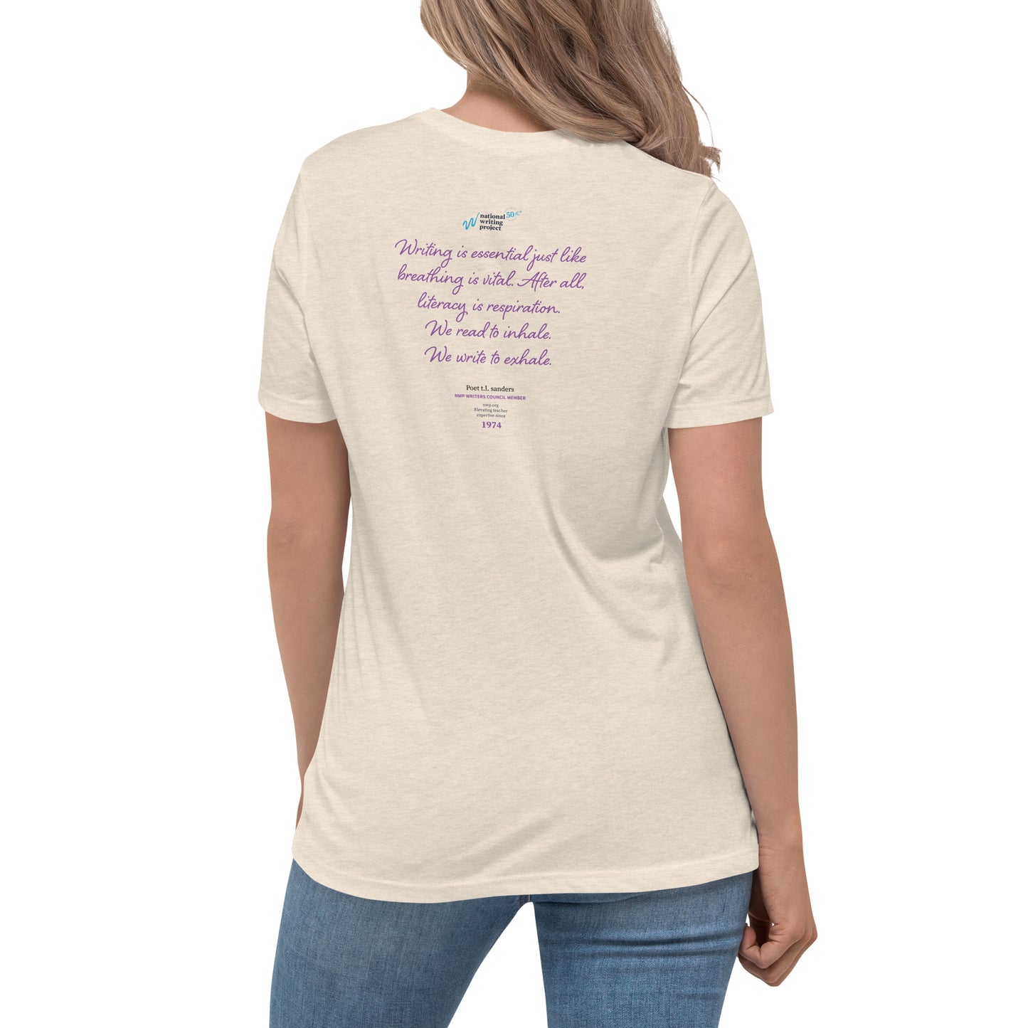 Poet t.l. sanders Quote (Purple) | Women's Relaxed T-Shirt