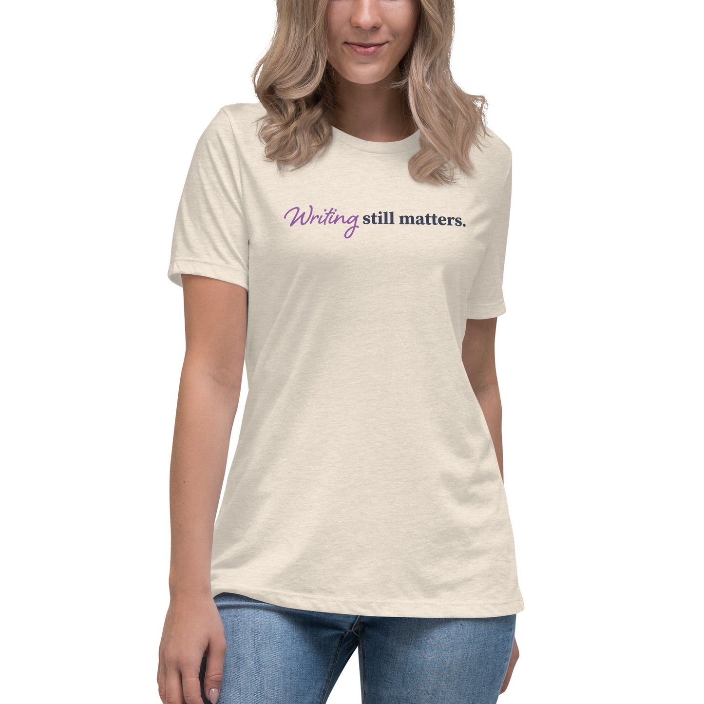 Poet t.l. sanders Quote (Purple) | Women's Relaxed T-Shirt