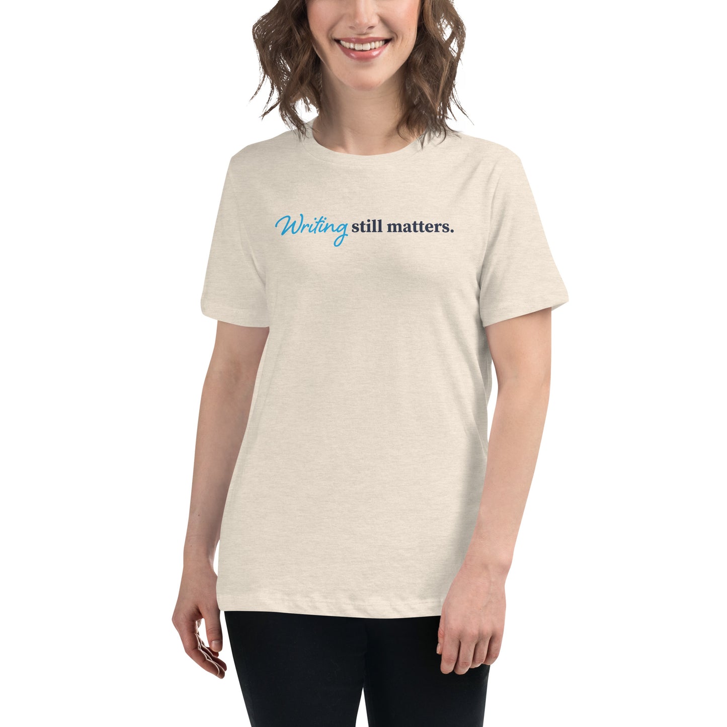 Quote Gradient (Blue) | Women's Relaxed T-Shirt